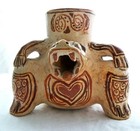 Vtg Nicoya Effigy Pottery Vessel Jaguar Pre-columbian Style Terracotta Ceramics