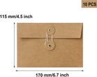 10 Pcs Kraft Paper Envelope Vintage Envelope Pockets With Button And String