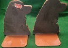 Vintage Cocker Spaniel Dog Bookends Made Of Molded Wood By Orna Wood - New York