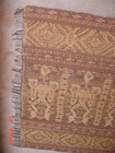 Large Vintage Indonesian Ikat Weaving Textile Human Figures 8ft 2 In By 4ft 2in