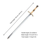 Game Thrones Eddard Stark 40   Stainless Steel Valyrian Ice Frozen Sword Blade
