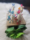 Artisan Handmade Llama Keychains From Peru Multicolored Lot Of 5 Miniature Charm