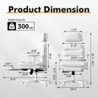 Executive Office Chair With Footrest Corduroy Computer Desk Chair 4d Armrests