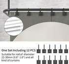 Shower Curtain Decorative Hooks Set Of 12 Shower Curtain Rod Rings For Bathroom