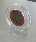 1 75  Only - Challenge Coin Display Holder Case With Stand  Clear Acrylic