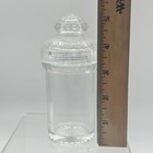 Eapg Apothecary Jar With Glass Screw On Lid Rare Pressed Glass Vintage
