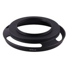 37-58mm Universal Screw-in Lens Hood Thin Vented Curved Metal Anti-glare Black