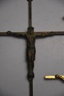 4 Vintage Crosses Crucifixion Jesus Brass Metalchurch Home Hanging Wall Decor 3d
