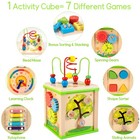 Wooden 7-in-1 Activity Cube  Montessori Toys For 1 Year Old Toddlers  Baby Ed   