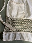 Antique Victorian edwardian Drawn Thread Crochet Cotton Half-apron Hostess