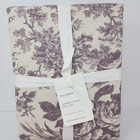 New Pottery Barn Sorrel Toile Full Queen  Duvet Cover Plum   2 Euro Shams