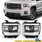 Clear Led Head Drl Lights Lamps For 2014-2018 Gmc Sierra 1500 2500 3500