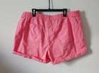 Time And Tru Womens Shorts Size 20 Coral Elastic Waist Pockets Casual Stretch