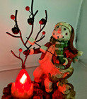 Kirklands Home Woodland Collection Rustic Snowman Flickerlight Moose Camping C18
