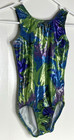 Gk Elite Axs Gymnastics Dance Leotard Adult Xs Purple Blue Green Foil