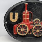 Vintage Heavy Cast Iron United Firefighter Insurance Fire Mark Plaque Marker