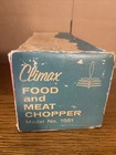 Vtg Climax Food And Meat Chopper Grinder Original Box Universal  Model No  1551
