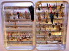 Vintage Lot Of 2 Perrine Vented Aluminum Fly Box Tackle Case W  Fishing Flies