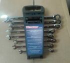 Westward 8 Piece Extra Long Ratcheting Combination Wrench Set Storage Rack 1lcc9