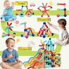 Couomoxa Magnetic Building Blocks For Toddlers  Stem Educational Toys For 3 4 5 