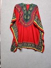 Sante Classics Dashiki Bohemian Red Green Kaftan African Tribal 40 w X34 l