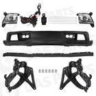 For 2019-2021 Silverado 1500 Front Bumper Cover Lower Valance W led Fog Lights