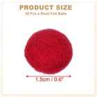 30 Pcs Wool Felt Balls Beads  0 6 Inch Handmade Felt Pom Poms  Red