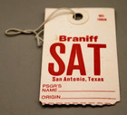 Braniff Airlines Luggage Baggage Tag Texas Vintage