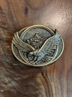 Men s American Eagle Belt Buckle Usa Proud Antique Bronze Tone Fits 1 5  Belt