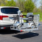 Scooter  Wheelchair Hitch Carrier W  Ramp  500 Lb Capacity   Silver Spring