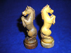        Vintage Replacement Anri King Richard One White Chess Knight Hand Carved Wood