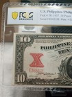 1937 Philippines National Bank 10 Pesos Washington Pcgs 58 Beautiful Note