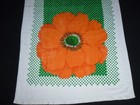 Vtg 1977 Fieldcrest Big Plush Beach Towel Saturday s Flowers Poppies 37x67 