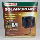 Reliance Solar Spray Portable Shower 5 Gallon Camp Beach Boat 9311 Black New