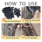 Nylon Universal Cable Tie Buckle Heavy Duty Self-locking Nylon Zip Ties Holder