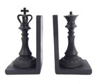 Chess Bookends King Queen Royal Decorative Bookend Set For Shelf