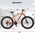 26 Inch Fat Tire Bike  Full Shimano 21 Speeds Mountain Bicycle  Dual Disc Brakes
