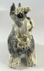 Vintage Schnauzer Dog Spaghetti Figurine White Gray Collectible Kathy Wise