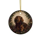 Dachshund Christmas Ornament Ceramic Dog Holiday Keepsake Pet Lover Gift Dog Mom