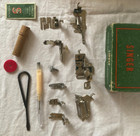 Vintage Singer Sewing Machine Attachments In Box  160809 Nice Set 