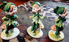 Vintage Pixie Mushroom Elves  Vintage Lefton Porcelain 3 Elf Set