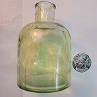 Glass Apothecary Bottle Light Green Vintage Herbal Medicine Decanter Bud Vase 6 