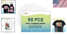 Dark Fabric Iron-on Transfer Paper - 50 Sheets
