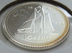 1998 Proof Canada 10 Cents Dime Km  183a Uncirculated Coin Silver G431