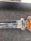 Rosenthal Lead Crystal Versace Medusa Lumiere Amber  Orange Wine Bottle Stopper