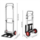 400 Lbs Aluminum Hand Truck 2 In 1 Heavy Duty Convertible Folding Dolly Cart Usa