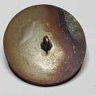 Antique Brass Button Turquoise Cabochon 27 Mm Loop Shank