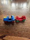 Brio Blue Train Engine Red Cargo Car Green Wheels Works W thomas Wooden Railway 