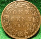 1899 High-grade Canada Large Cent Victoria Coin Canadian       