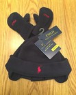 Polo Ralph Lauren Toddler Boys Fleece Beanie W Strap   Mittens Set  2 Pc  - Navy